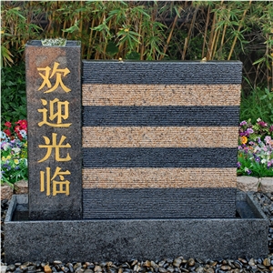 Sculpture Fountain Waterscape Granite Stone Garden Fountain