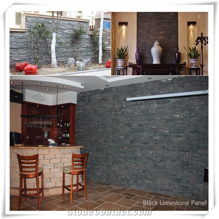 Black Limestone Cultured Stone and Panel