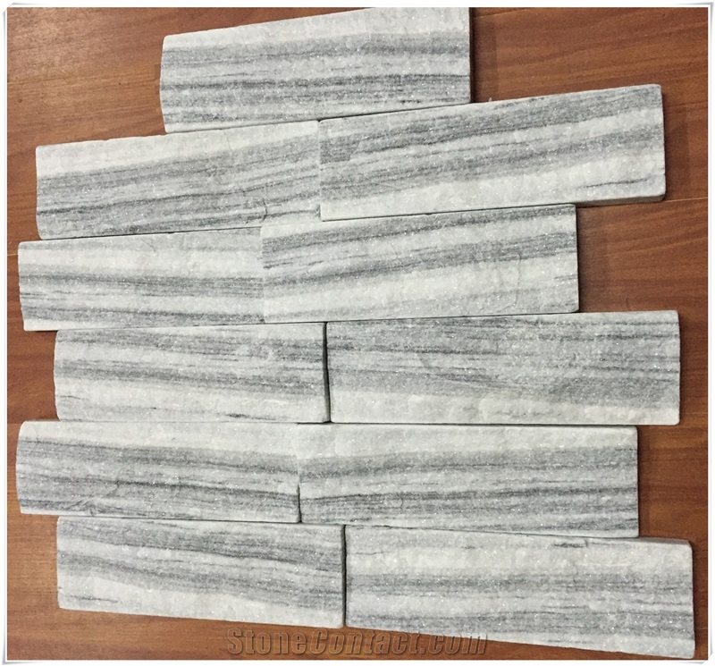Marble Ruled White Wallstone for Building and Walling
