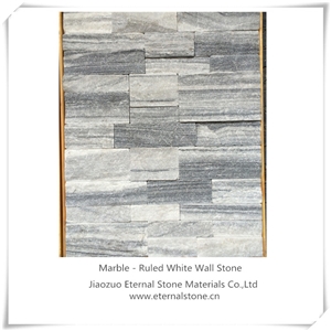 Marble Ruled White Wallstone for Building and Walling