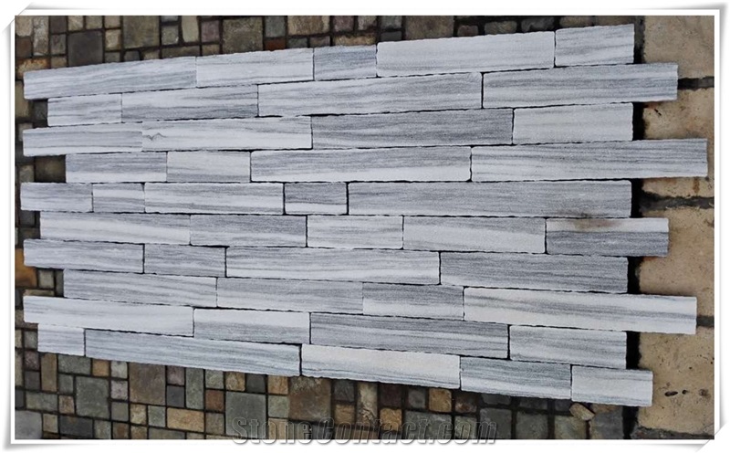 Marble Ruled White Wallstone for Building and Walling