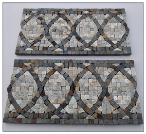 Natural Stone Lxb#9 Mosaic Border Natural Stone Lxb#9 Mosaic Border