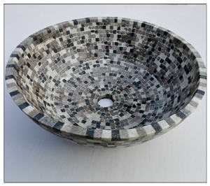 Natural Stone Mosaic Wash Basin