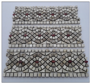 Natural Stone Spb#37 Travertine Mosaic Border Lines
