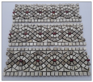 Natural Stone Spb#37 Travertine Mosaic Border Lines