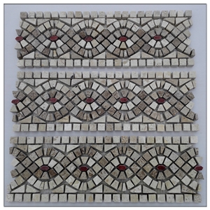 Natural Stone Spb#37 Travertine Mosaic Border Lines
