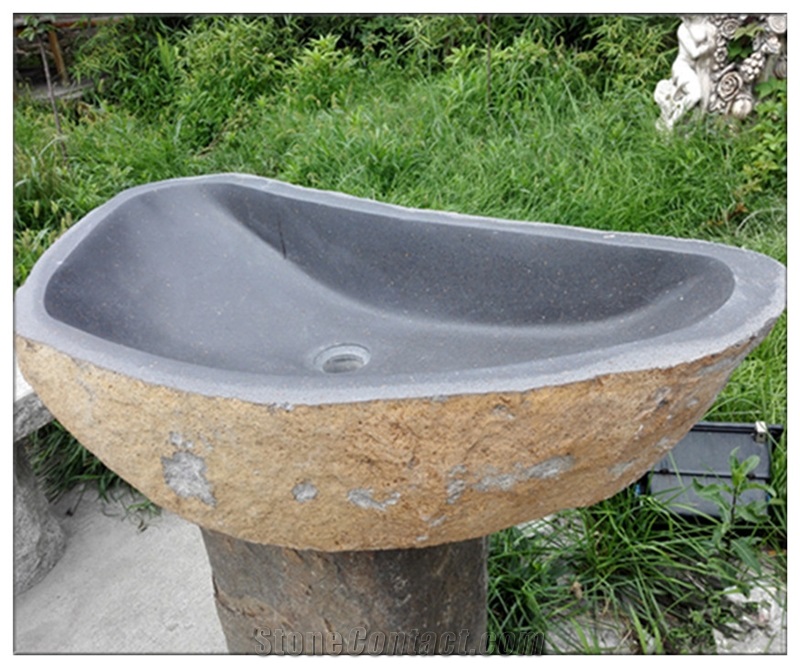 Natural Stone Wash Basin, Black Limestone Sinks & Basins