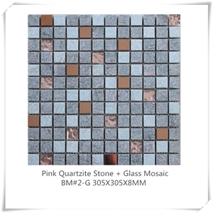 Natural Stone with Glass Bm#2-F,Bm#2-G,Bm#3-A,Bm#92-D Mosaic Product