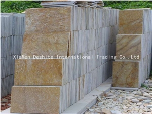 China Yellow Wooden Quartzite Tiles & Slabs for Wall and Floor China Yellow Wooden Quartzite Tiles & Slabs for Wall and Floor