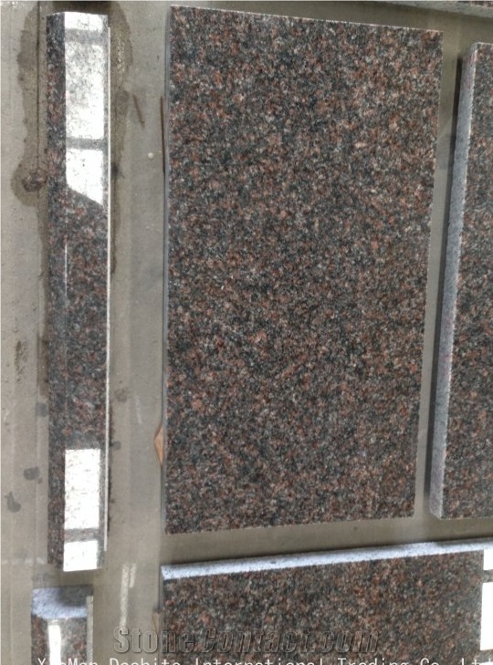 Dakota Mahogany United States Granite Tile & Slab Multicolor Building Stone Window and Doors