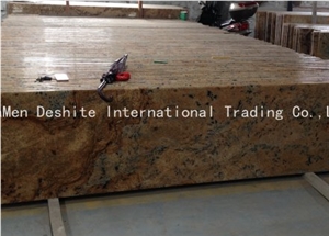 Desert Storm Brazil Granite Yellow Kitchen Countertops Bathroom