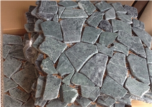 India Green Marble Mosaic for Wall Cladding