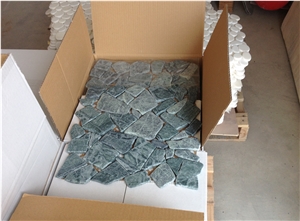 India Green Marble Mosaic for Wall Cladding