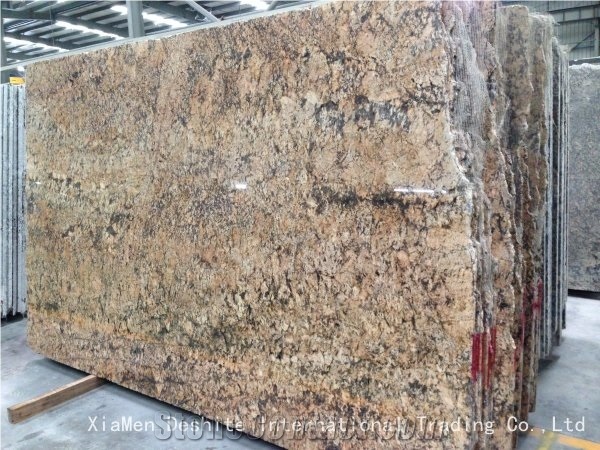 Zeus Gold Brazil Granite Yellow Slabs Stone Tiles