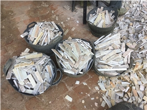 Hhsc10x40-005 on Sale China White Quartzite Cultured Stone/Wall Cladding/Stacked Stone Wall Panel/Manufactured Stone Veneer