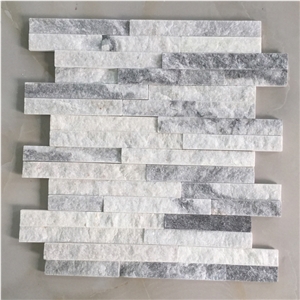 Hhsc10x40-006 on Sale China Grey Marble Cultured Stone/Wall Cladding/Stacked Stone Wall Panel/Manufactured Stone Veneer