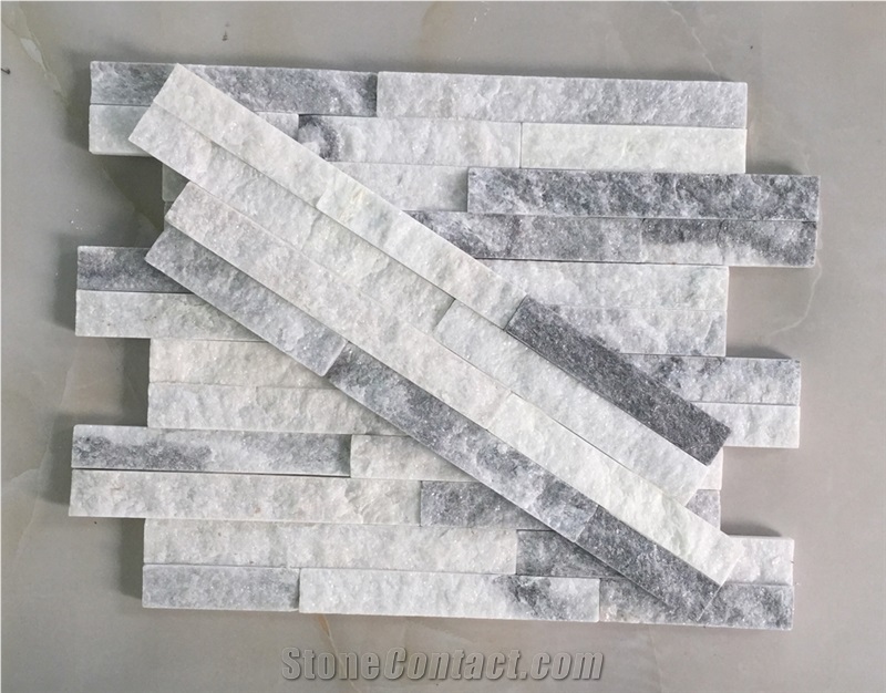Hhsc10x40-006 on Sale China Grey Marble Cultured Stone/Wall Cladding/Stacked Stone Wall Panel/Manufactured Stone Veneer
