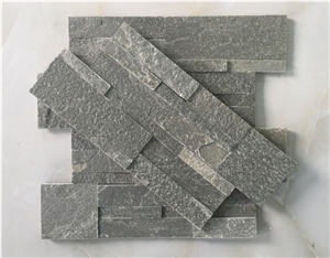On Sale China P013 Green Slate Cultured Stone/Wall Cladding/Stacked Stone Wall Panel/Manufactured Stone Veneer
