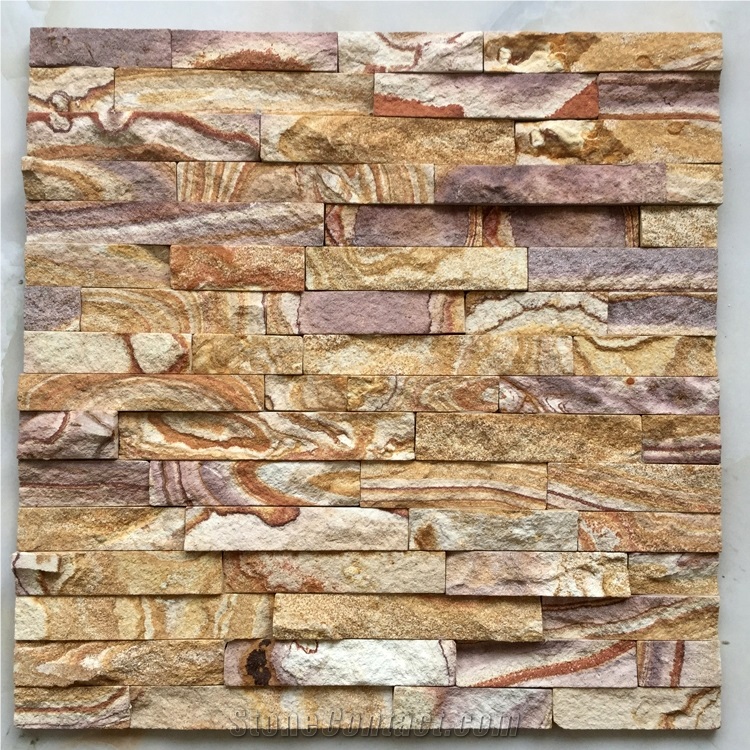 On Sale China Rusty Brown Slate Cultured Stone, Wall Cladding, Stacked Stone Veneer Clearance, Manufactured Stone Veneer