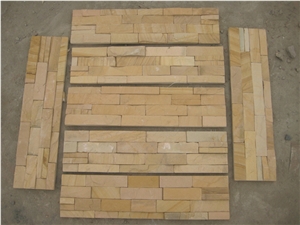 On Sale China Rusty Brown Slate Cultured Stone, Wall Cladding, Stacked Stone Veneer Clearance, Manufactured Stone Veneer