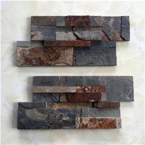 On Sale China S1120 Rusty Slate Cultured Stone/Wall Cladding/Stacked Stone Wall Panel/Manufactured Stone Veneer