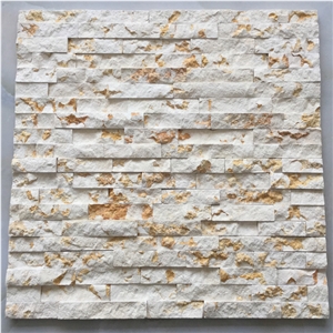 On Sale China Yellow White Sandstone Stone Panel/Wall Cladding/Stacked Stone Wall Panel/Cultured Stone