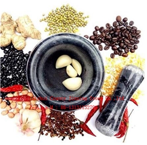 Stone Black Marble Mortar and Pestle