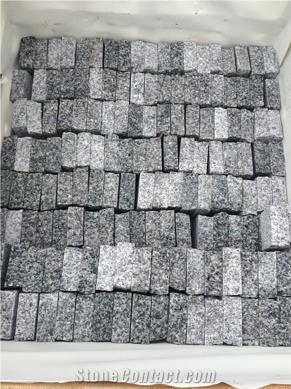 China G623 Crystal Grey, Rosa Beta, Bianco Sarto, Baso White, Cordo Sardinia Granite Flamed Split Cleft Cubes Pavers Sets