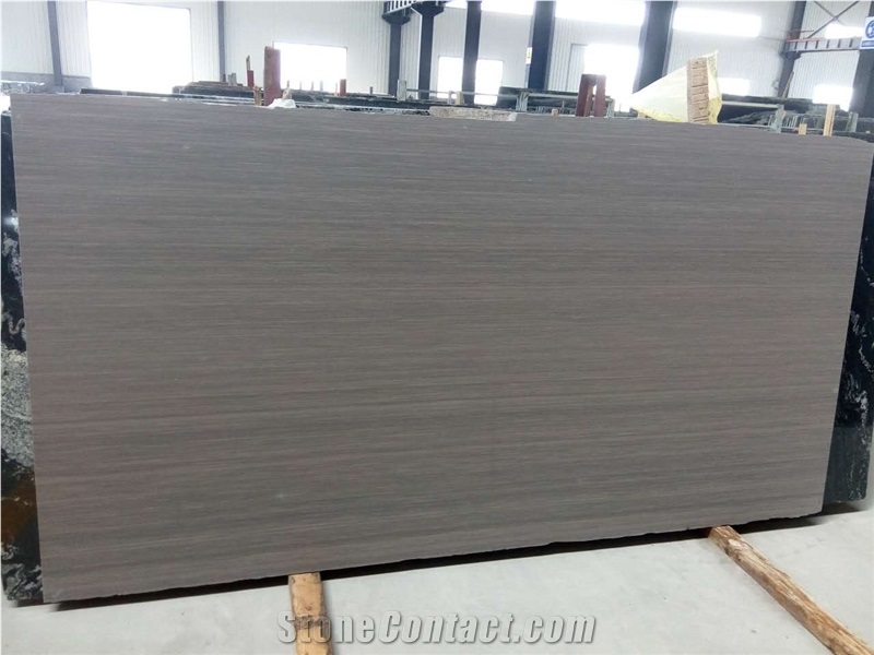China Lilac Purple Wood Vein Grain Sandstone Wenge Sandstone Polished Honed Slabs & Tiles