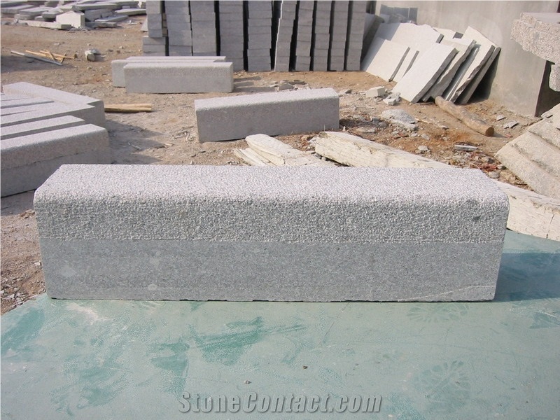 G341 China Grey Granite Bushhammered Kerb Stone Curb Roadstone Sidestone