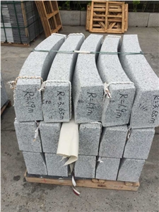 G603 China Silver White Padang Light Sesame White Crystal White Granite Arc Kerbstone Curbstone Curb Kerb Roadstone Sidestone