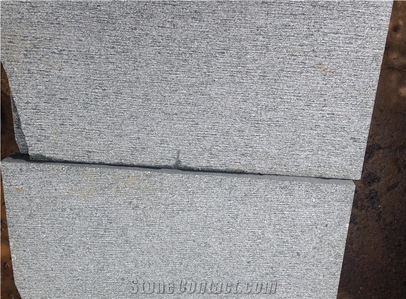 G612 Granite Zhangpu Cyan,Chiseled Surface,Chinese Green Tiles,Flooring Tiles