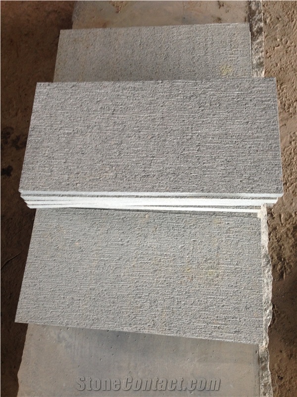 G612 Granite Zhangpu Cyan,Chiseled Surface,Chinese Green Tiles,Flooring Tiles