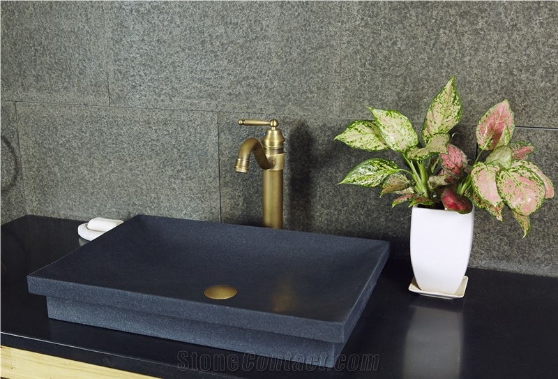 G654 China Dark Grey Padang Dark Impala Kobra Granite Polished Washbasin, Sink, Bathroom Basin
