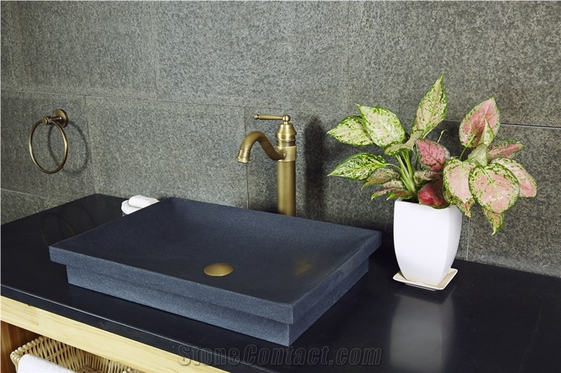 G654 China Dark Grey Padang Dark Impala Kobra Granite Polished Washbasin, Sink, Bathroom Basin