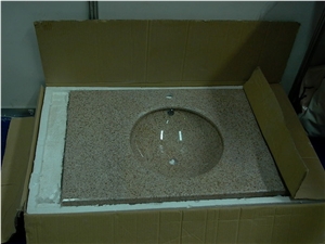 G682 China Yellow Rustic Sunset Gold Padang Giallo Golden Sand Granite Polished Vanity Top Bathroom Top Countertop
