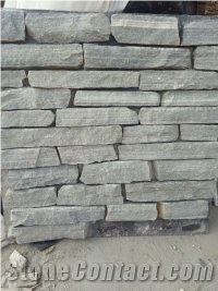 Grey Quartzite Stacked Stone Veneer, Brick Stacked Stone, Ledge Stone, Corner Stone