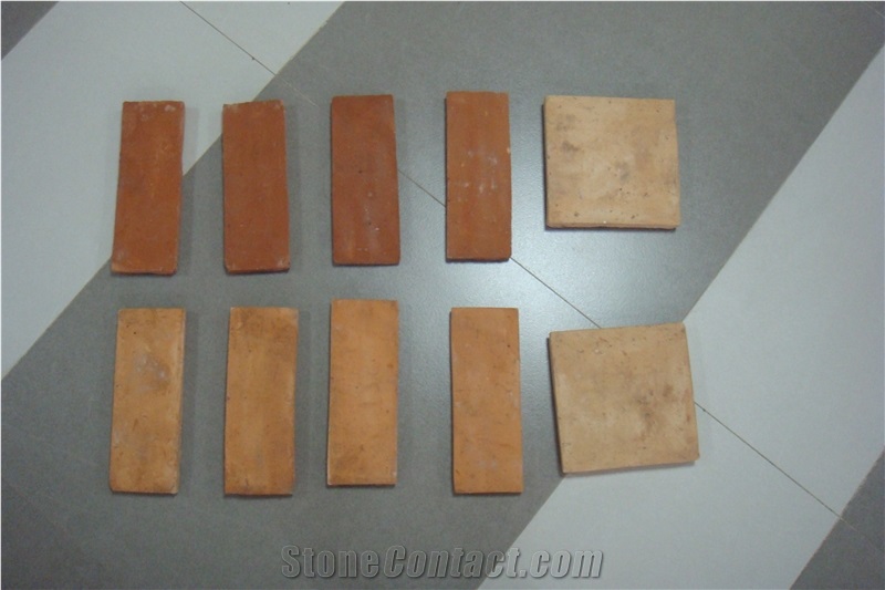Handmade Terracotta Tiles Orange, Yellow, Red, Brown, Grey, Green, Black