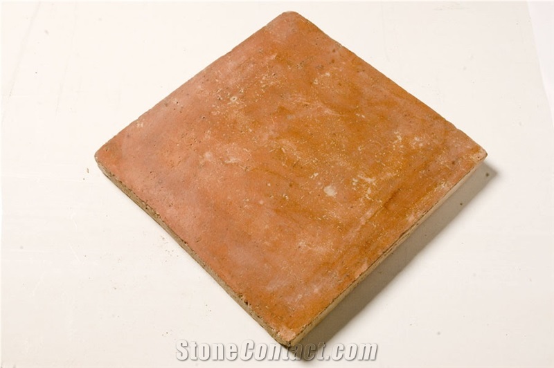 Handmade Terracotta Tiles Yellow Brown Red Glazed Pattern
