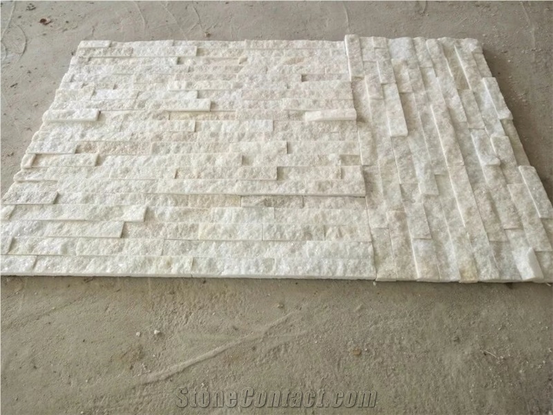 White Quartzite Cultured Stone Wall Cladding Stone Veneer Ledge Stone Corner Stone