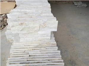 White Quartzite Cultured Stone Wall Cladding Stone Veneer Ledge Stone Corner Stone