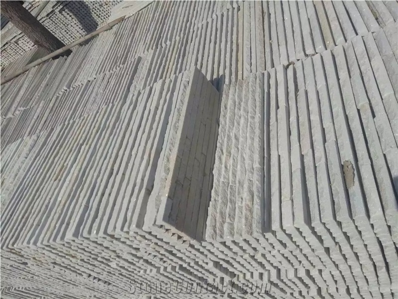 White Quartzite Wall Stone Veneer, Ledge Stone, Culture Stone, Corner Stone