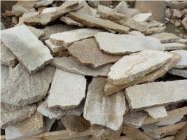 Yellow Quartzite Stacked Cultured Stone Veneer, Brick Stacked Stone, Wall Stone, Corner Stone