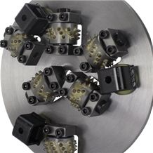 300mm Diamond Bush Hammer with 6 Sinking Roller