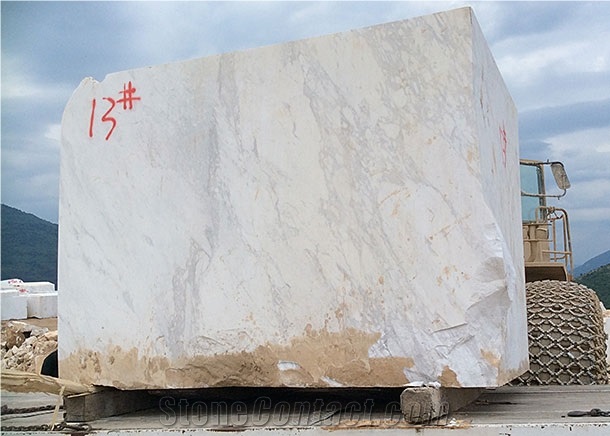 Volakas Marble Block, Volakas Arrikton White Blocks Greece