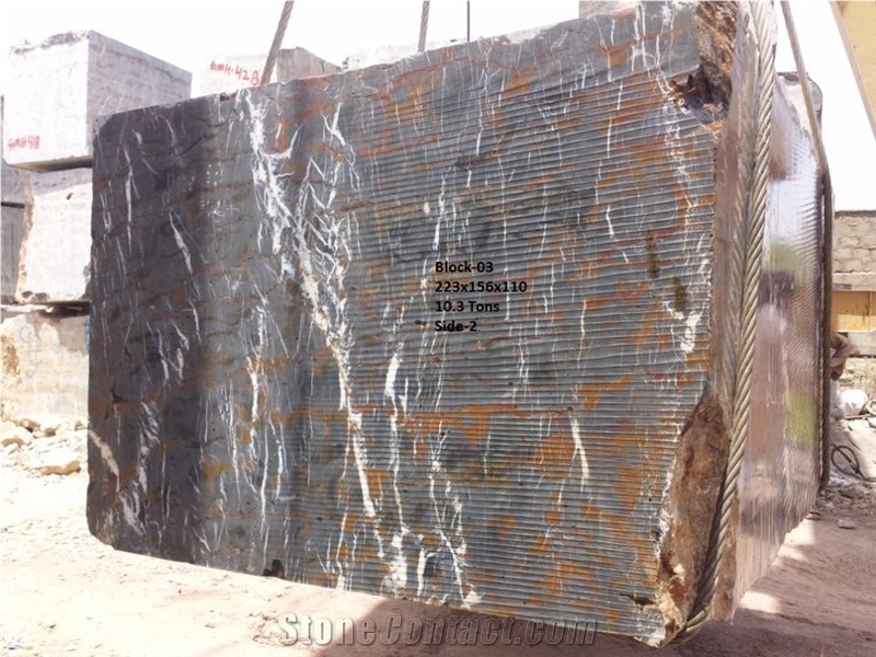 Black and Gold Blocks, Black Gold Marble Block