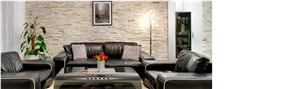 Natural Stone Panels Modern Fireplace Design