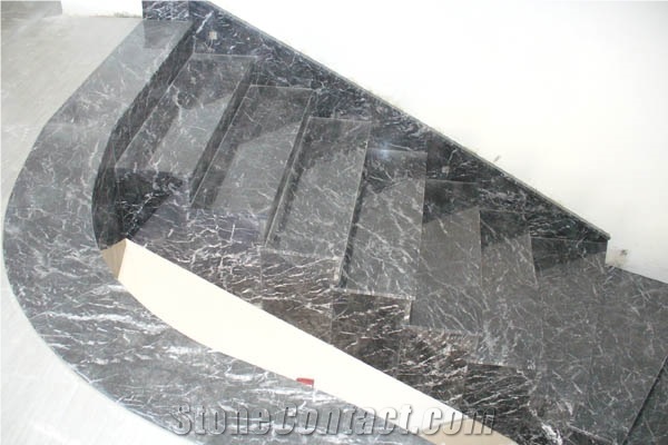 Grigio Carnico Marble Staircase