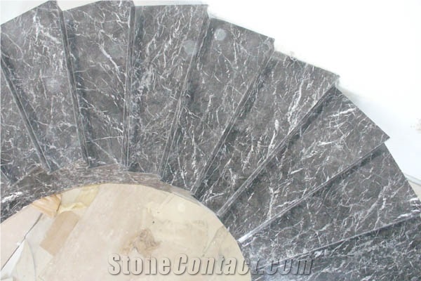 Grigio Carnico Marble Staircase