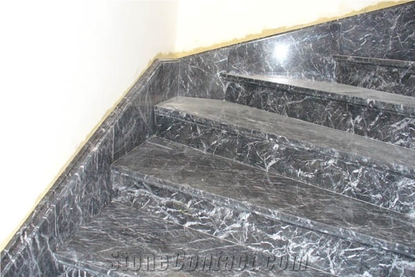 Grigio Carnico Marble Staircase